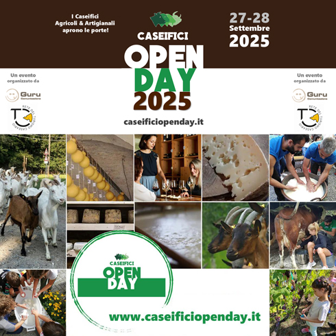 Il 27 e 28 Settembre ’25 i Caseifici Agricoli e Artigianali italiani aprono le porte